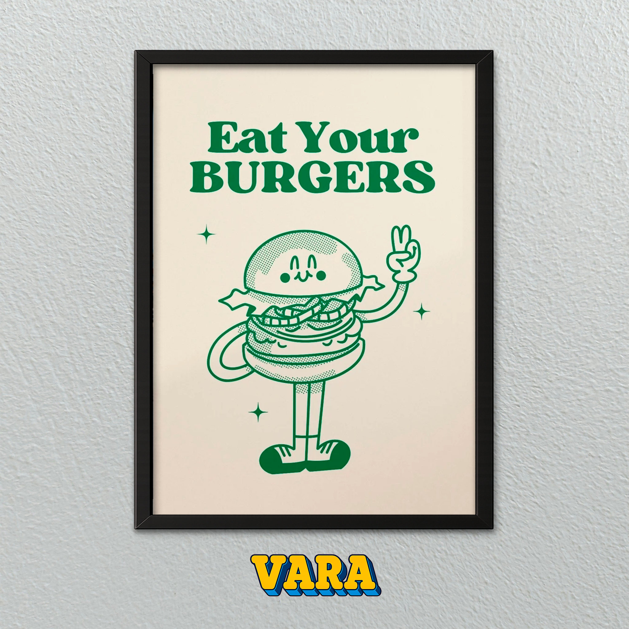 Cuadro Eat your Burgers Ilustración