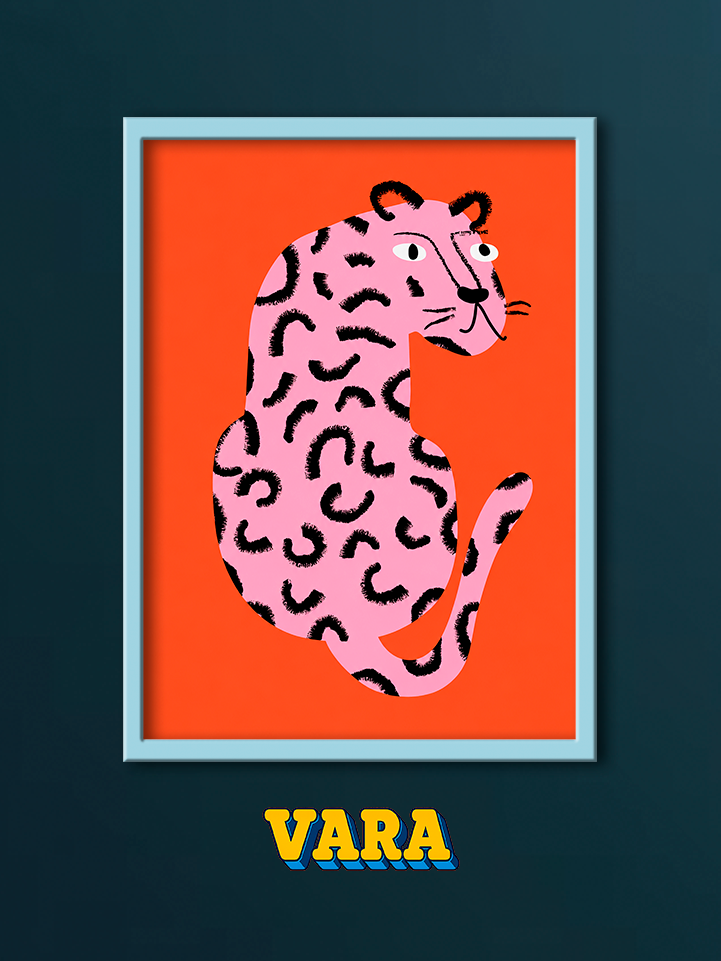 Cuadro Pantera Rosa Ilustración