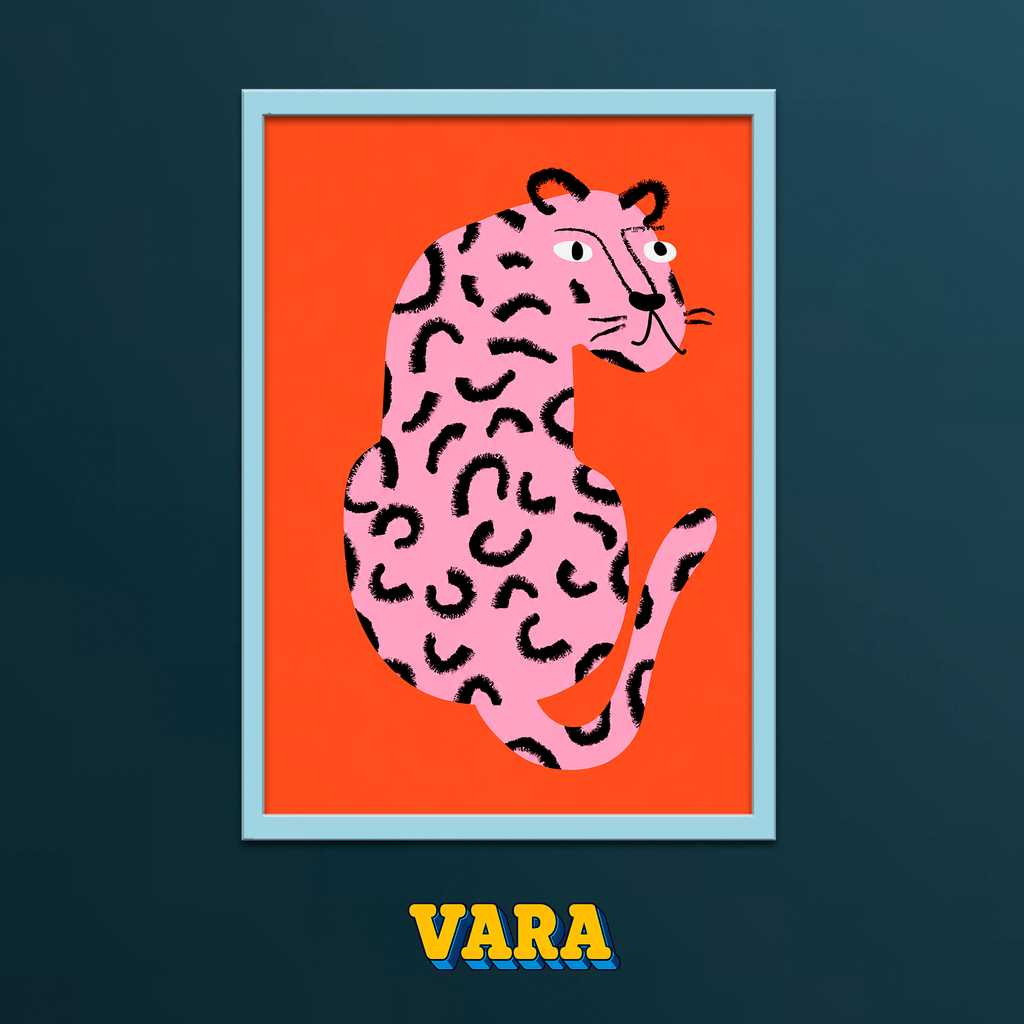 Cuadro Pantera Rosa Ilustración