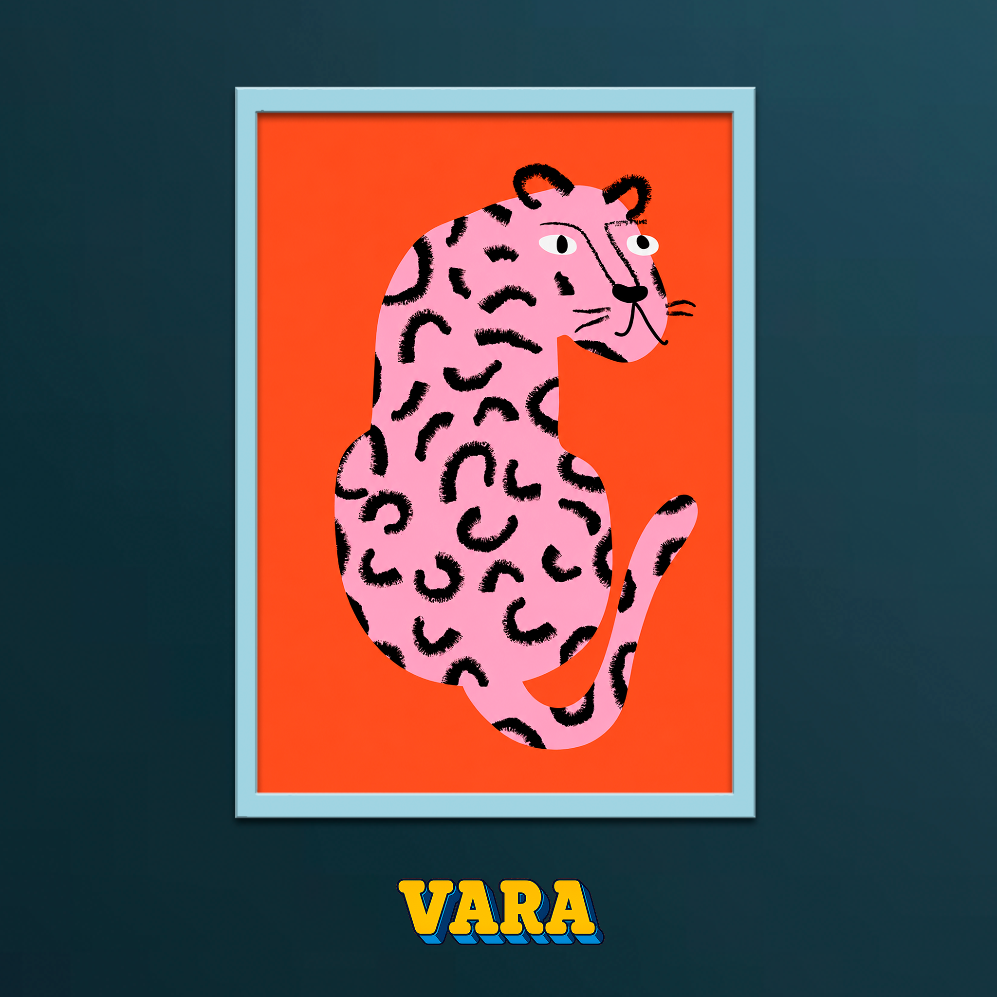 Cuadro Pantera Rosa Ilustración