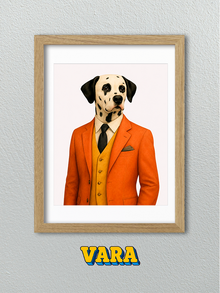 Cuadro Perro Formal Dibujo
