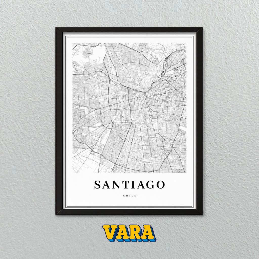 Cuadro Mapa Santiago