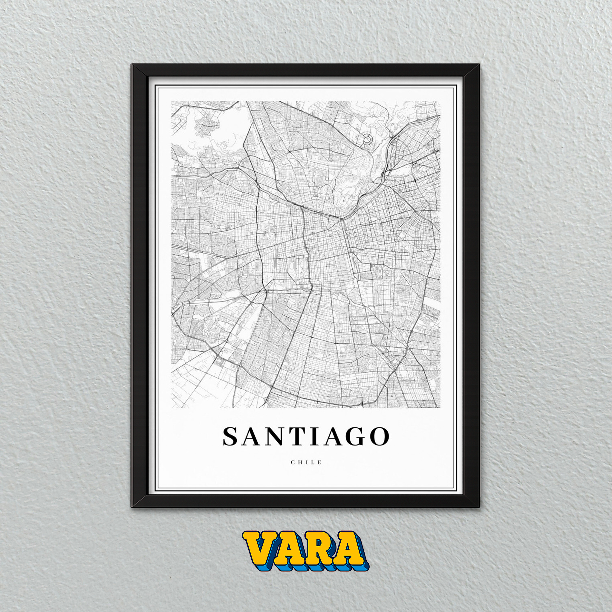 Cuadro Mapa Santiago