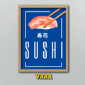 Cuadro Sushi Azul