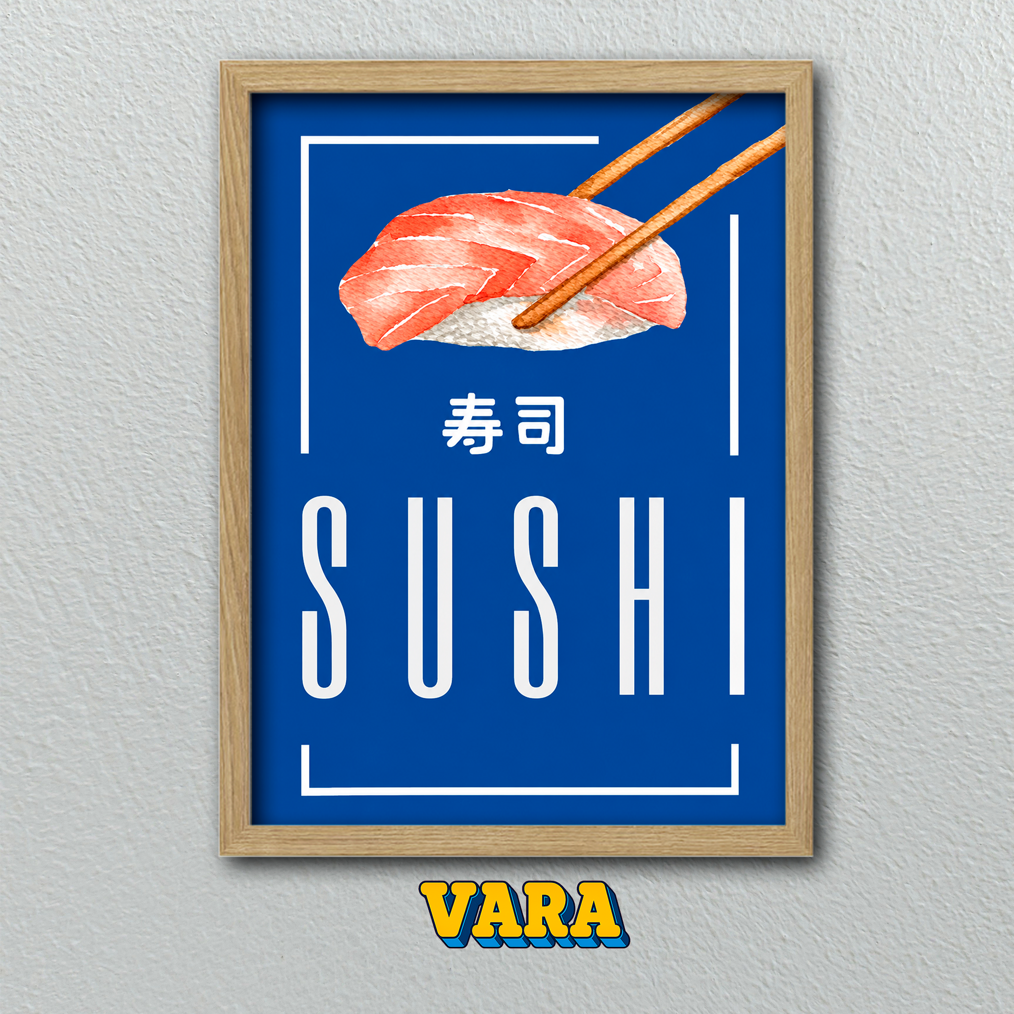 Cuadro Sushi Azul