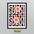 Cuadro Sushi Sushi Ilustración